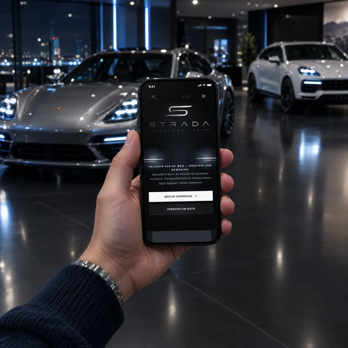 Website van Strada Automotive